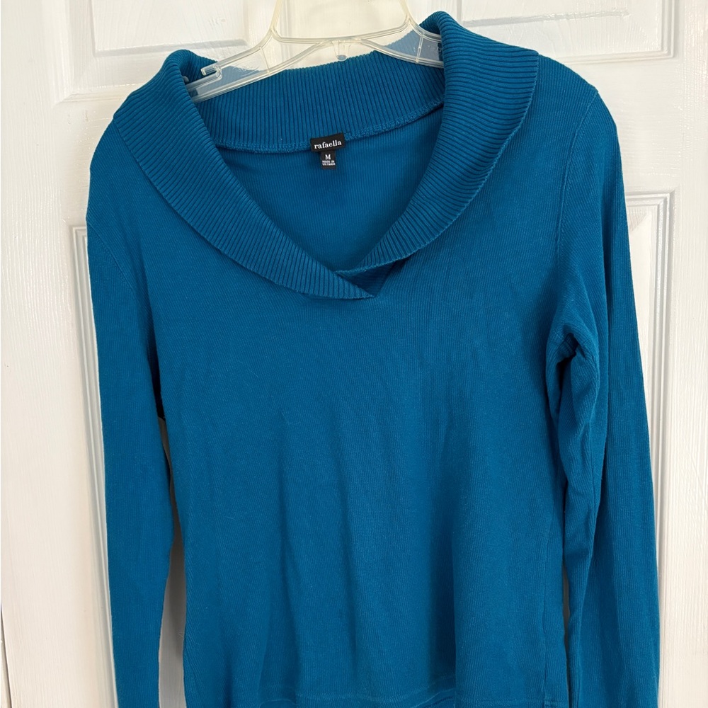 Rafaella Teal Knit Top